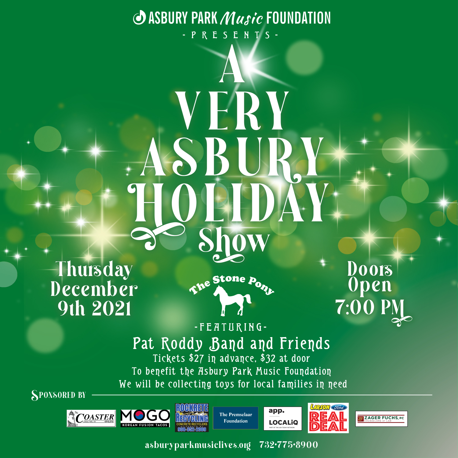 Roddy Band to headline the 3rd Annual “A Very Asbury Holiday Show”.